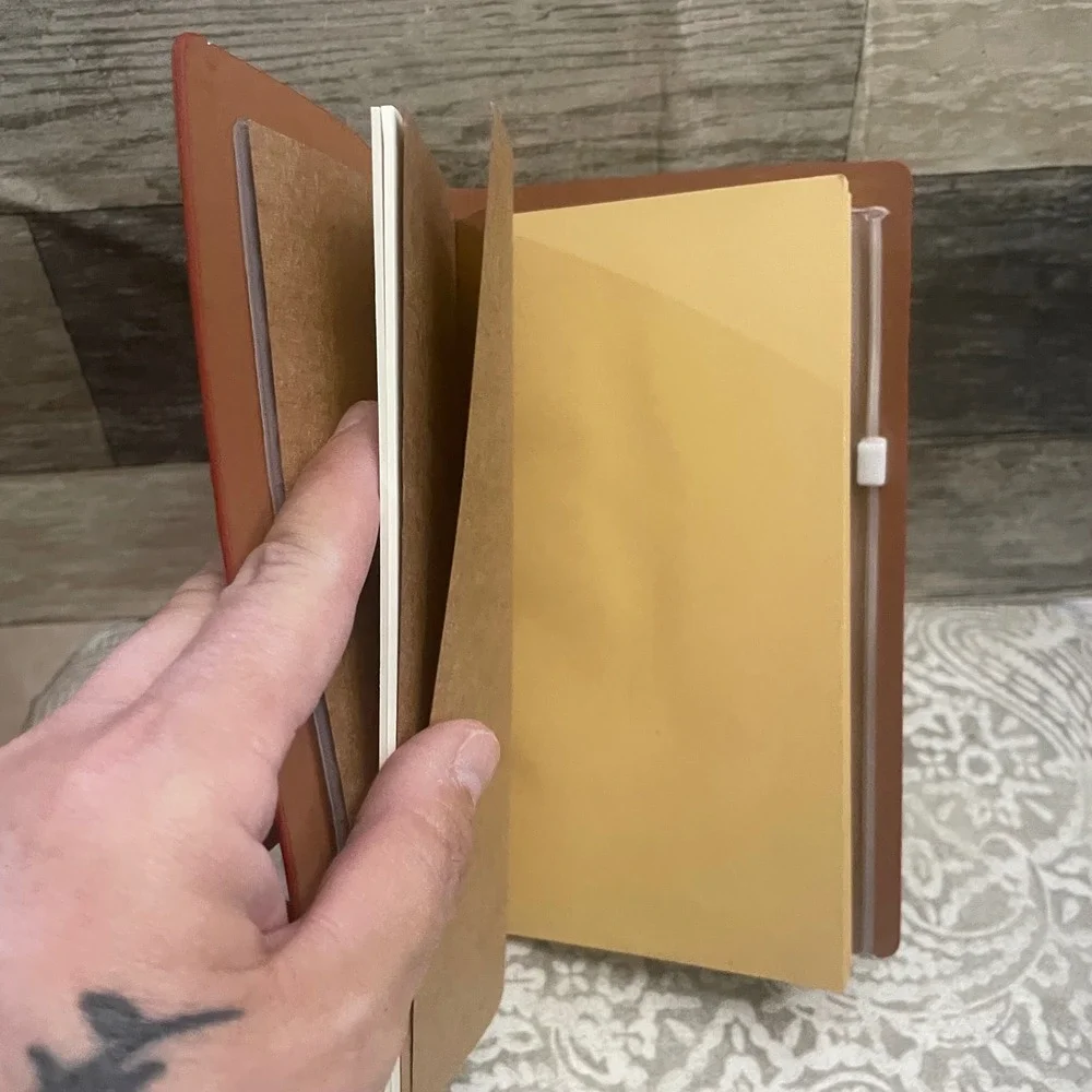 To My Dad Engraved Leather Journal Refillable Travelers Notebook Brown Gift